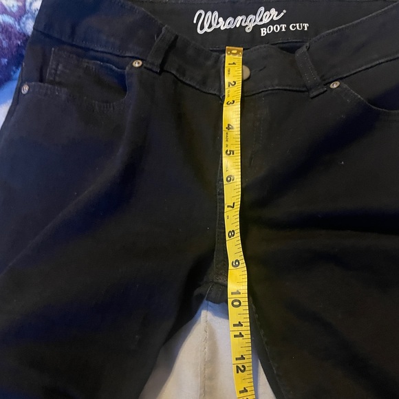 Wrangler Black Boot Cut Jeans 7/30 Western Cowgirl Casual Preppy‎ - Picture 6 of 6
